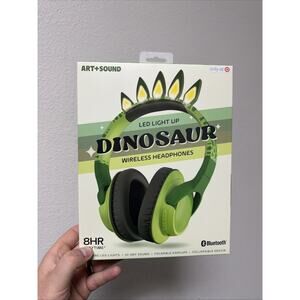 Art + Sound LED Light Up Dinosaur Wireless Headphones